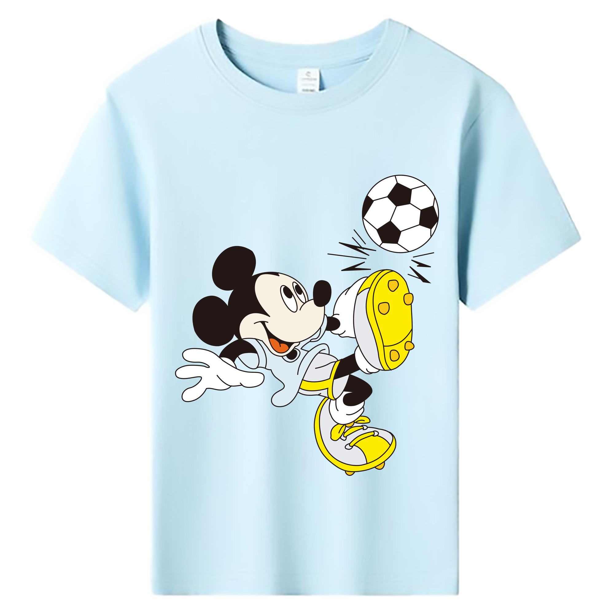 ミッキーマウス Mickey Mouse 綿100％キッズTシャツ（フロントプリント）